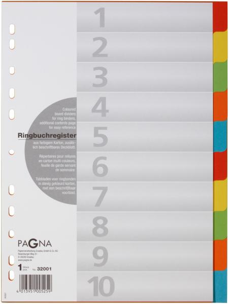 PAGNA Register Karton A4 32001/20 10-teilig, blanko