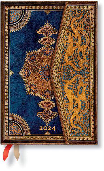 PAPERBLANKS Agenda Safavide Indigo 2024 DF0562-9 Mini, fr, HOR, 12M