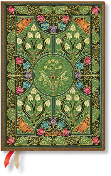 PAPERBLANKS Agenda Blühende Poesie 2024 DH0898-9 Midi, de, VER, 12M