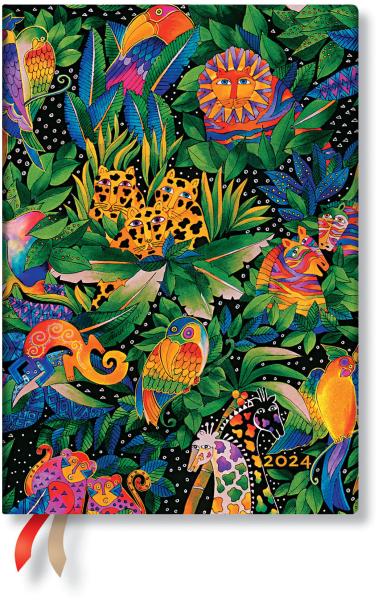 PAPERBLANKS Agenda Jungle Song 2024 DH0907-8 1W/1S VSO Midi 12M DE 13x18cm