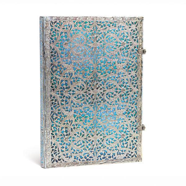 PAPERBLANKS Notizbuch Maya Blau 210x300mm PB25597 blanko 240 Seiten