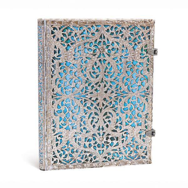 PAPERBLANKS Notizbuch Maya Blau 180x230mm PB25603 liniert 240 Seiten