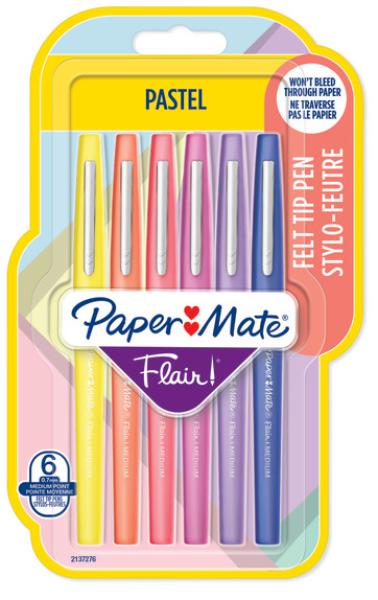 PAPERMATE Faserschreiber Flair 0.7mm 2137276 Pastell, ass. 6 Stück