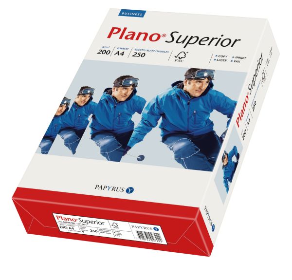 PAPYRUS Kopierpapier Plano Superior A4 88026788 weiss, 200g SB FSC 250 Blatt