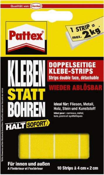 PATTEX Montage Klebe-Strips PXMS1 Blister 10 Stück