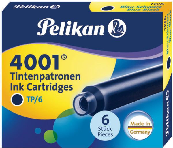 PELIKAN Tinte 4001 TP/6 301184 blauschwarz 6 Stück