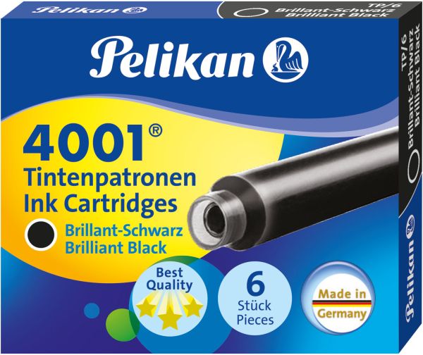 PELIKAN Tinte 4001 TP/6 301218 brillantschwarz 6 Stück