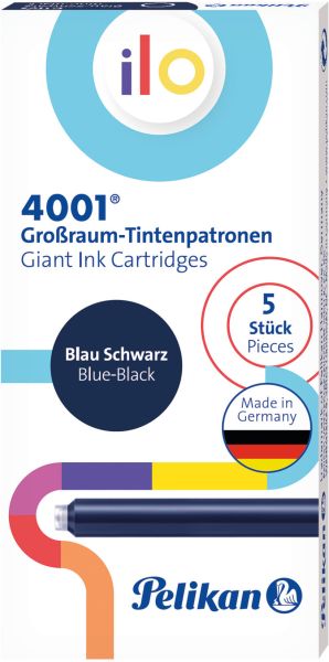 PELIKAN Tintenpatrone ilo GTP 4001 301534 Blau-Schwarz 5 Stück