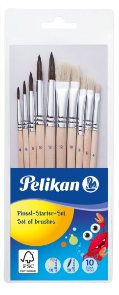 PELIKAN Pinsel-Starter Set 700405 10 Pinsel ass.