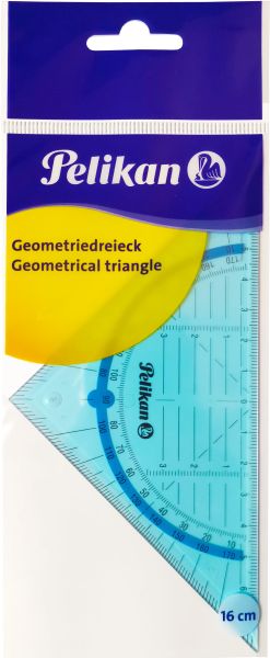 PELIKAN Geodreieck 14cm 700504 transparent blau