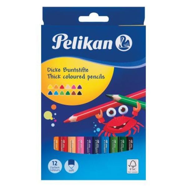 PELIKAN Buntstifte 4mm 724039 12 Stifte sortiert