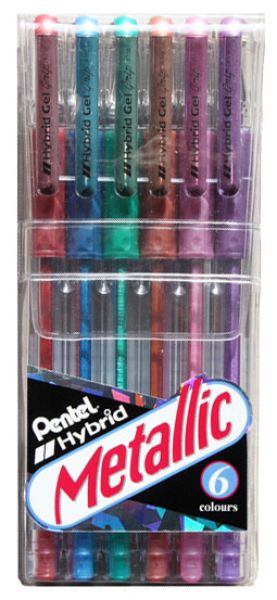 PENTEL Hybrid Gel Grip 0,8mm K118M-6 6 Farben