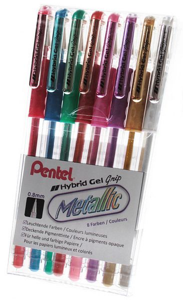 PENTEL Hybrid Gel Grip 0,8mm K118M-8 8 Farben