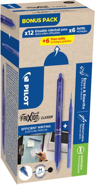 PILOT Frixion Clicker Bonuspack 150.040.81 12+12 Refills blau