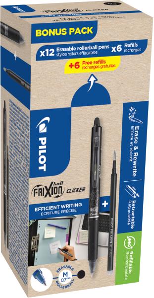 PILOT Frixion Clicker Bonuspack 150.040.82 12+12 Refills schwarz