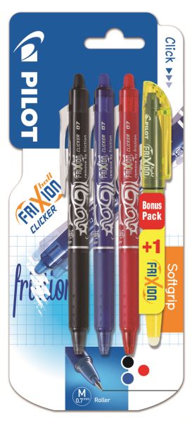 PILOT Frixion Clicker + Light 0.7mm BL-FR7-BT assortiert 4 Stck.