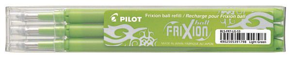 PILOT Mine FriXion Refill BLSFR7LG hellgrün, 3er Set