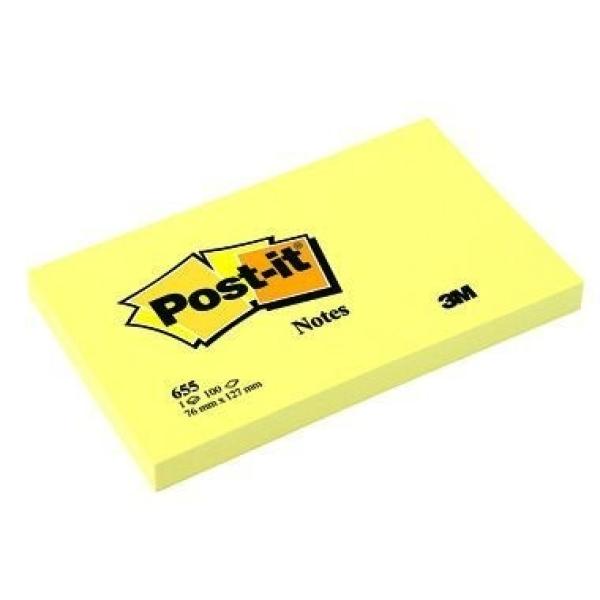 POST-IT Haftnotizen Recycling 127x76mm 655-1 gelb, 100 Blatt