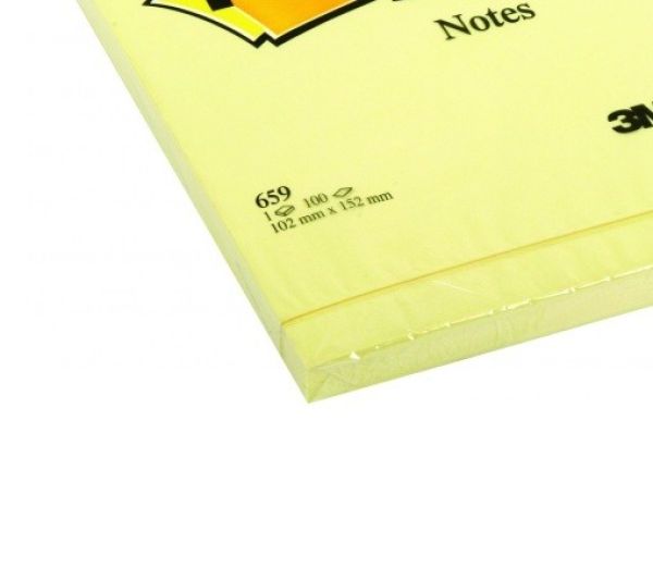 POST-IT Block 102x152mm 659Y gelb/100 Blatt