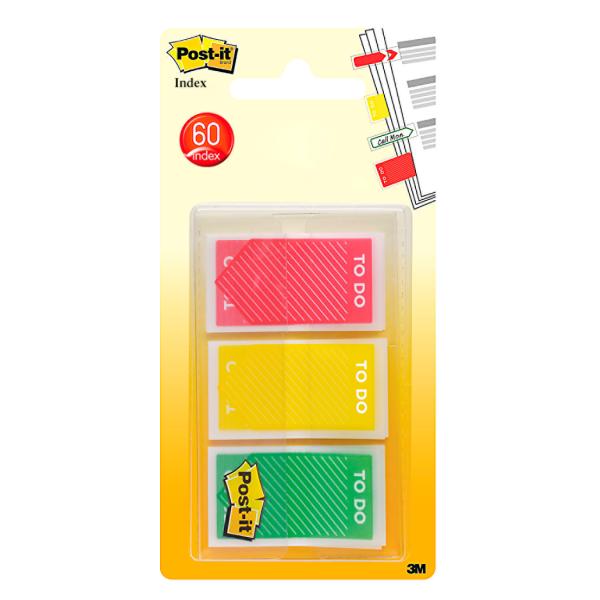 POST-IT Index Standard 43,2x23,8mm 682-TODO to do, 3 Farben To do