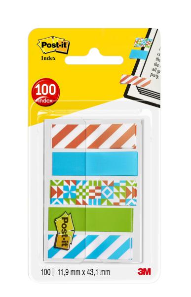 POST-IT Index Standard 43,2x11,9mm 684-GEO5 Geo 5x20 Blatt