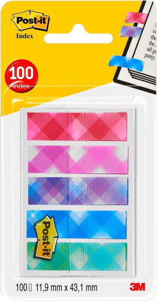 POST-IT Index Standard 43,2x11,9mm 684-PLD5 Karo 5x20 Blatt