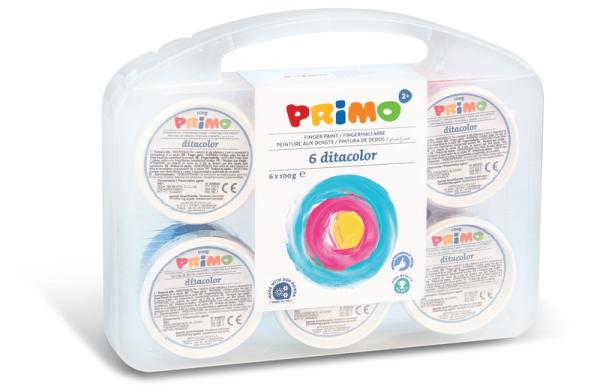 Primo fingermalfarbe 6x100g 3542 ass. - Primo-3542-8006919002212