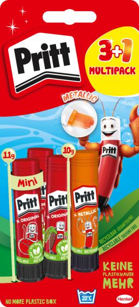 PRITT Klebstifte BTS 11/10g PBS4B 3x11 g + 1x10 g 3+ 1 Stück