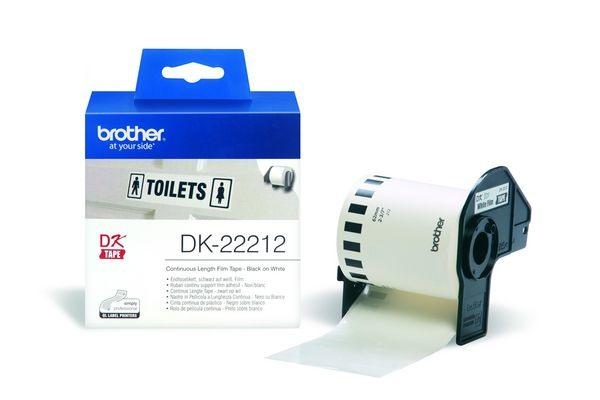 PTOUCH Endlos-Etiketten 62mmx15.24m DK-22212 QL-500/550 Film weiss Rolle