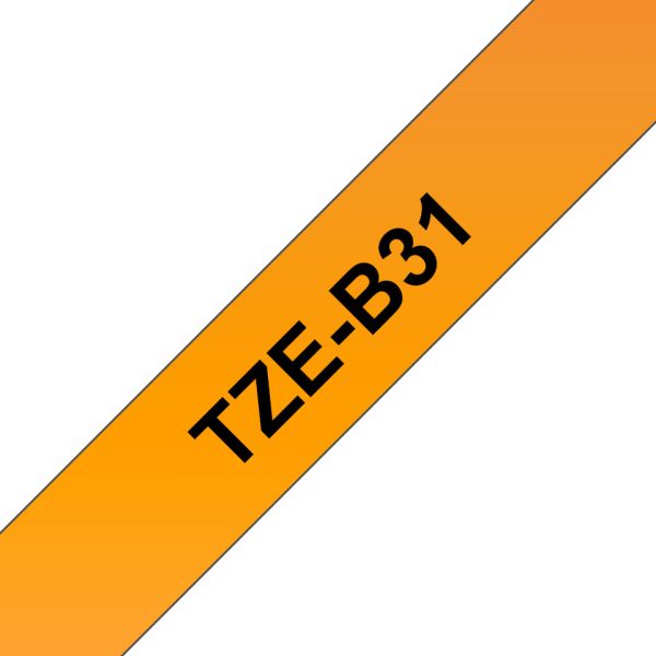 PTOUCH Band, lam.,fluor. schw./orange TZe-B31 PT-300 12 mm