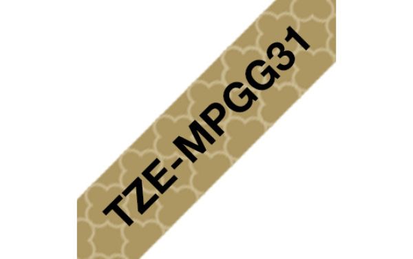 PTOUCH Band, laminiert schwarz/gold TZe-MPGG31 PT-DV600VP 12 mm