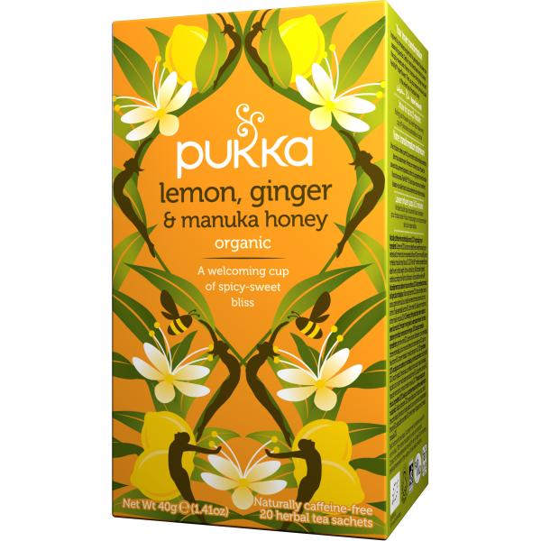 PUKKA Lemon, Ginger, Manuka-Honey 4091010 Bio Kräutertee 20 Beutel