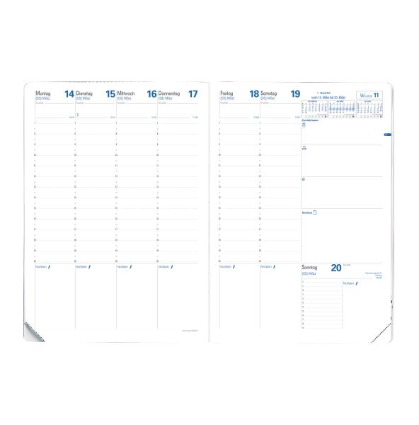 QUO-VADIS Ersatz Prenote DE 2024 024003Q 1W/2S, 21x29.7cm