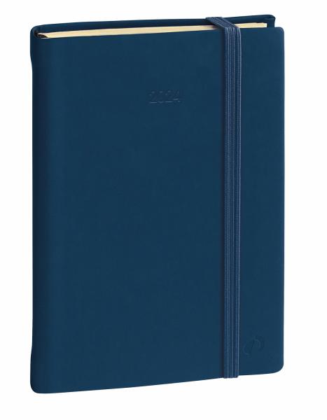 QUO-VADIS Agenda Daily PRE ML Silk 2024 617016Q marine, 1T/S, 8,5x13cm