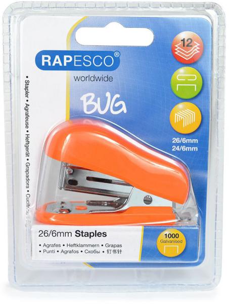 RAPESCO Mini-Heftgerät 1410 orange 12 Blatt