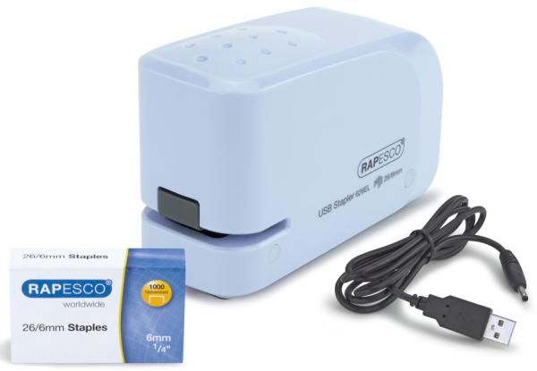 RAPESCO Heftgerät Autom. USB/Batterie 1452 blau