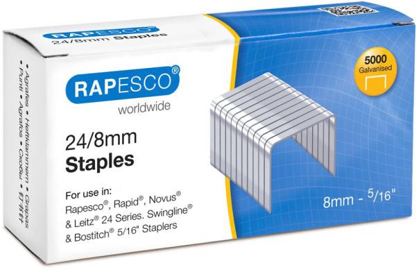 RAPESCO Heftklammern 24/8mm S24807Z3 5000 Stück verzinkt