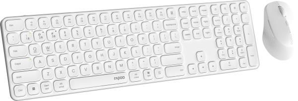 RAPOO 9810M ultraslim full deskset 12651 Wireless, White