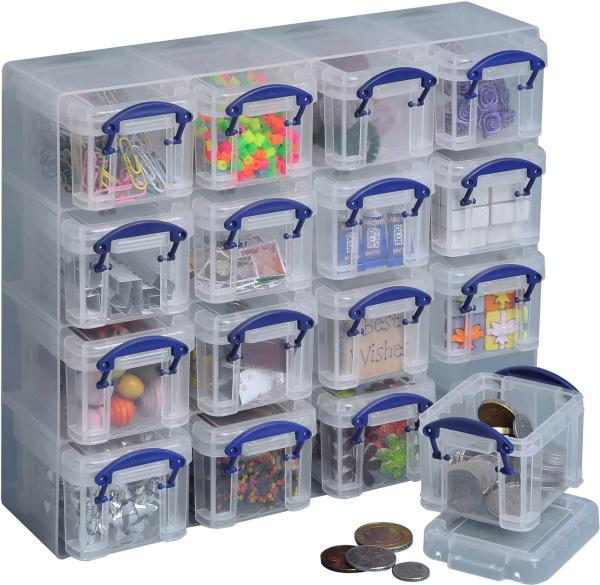 REALLY USEFUL BOX Organizer Set 0,14lt 68507300 transparent