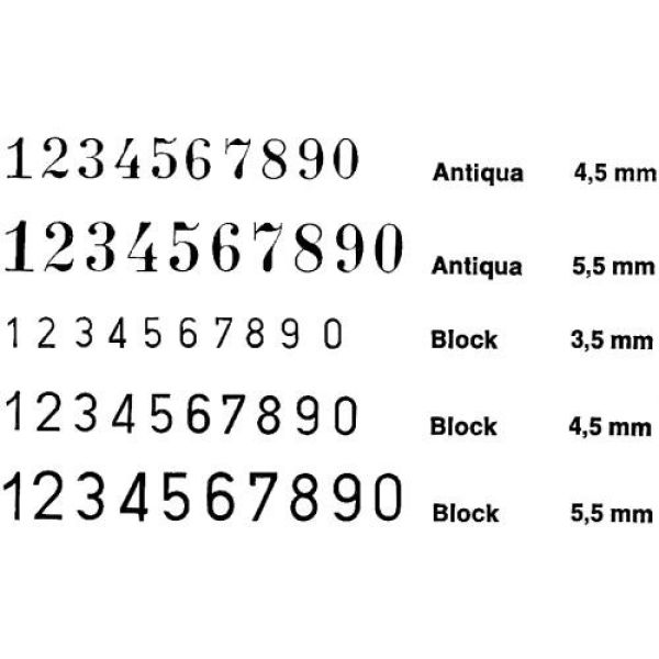 REINER Nummernstempel RH201025 Block 4,5mm