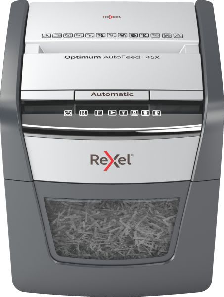 REXEL Aktenvernichter Optimum AF+ 2020045XCH 45X, P-4, 20lt