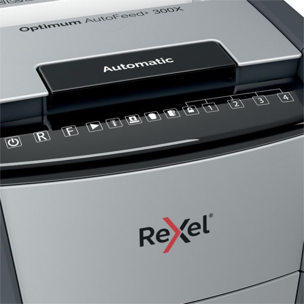 REXEL Aktenvernichter Optimum AF+ 2020300XCH 300X, P-4, 60lt