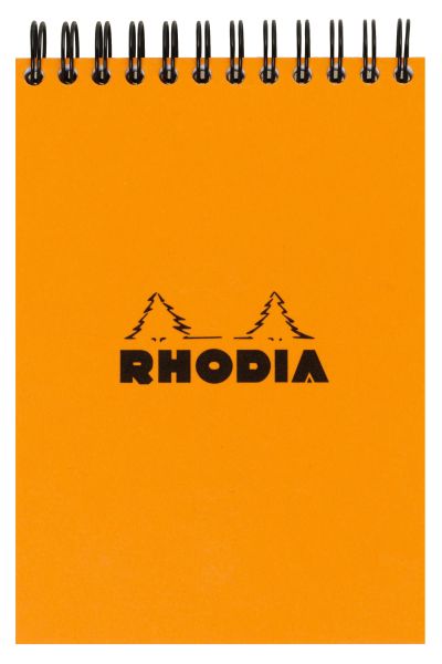 RHODIA Spiralblock orange A7 11500C kariert 80 Blatt