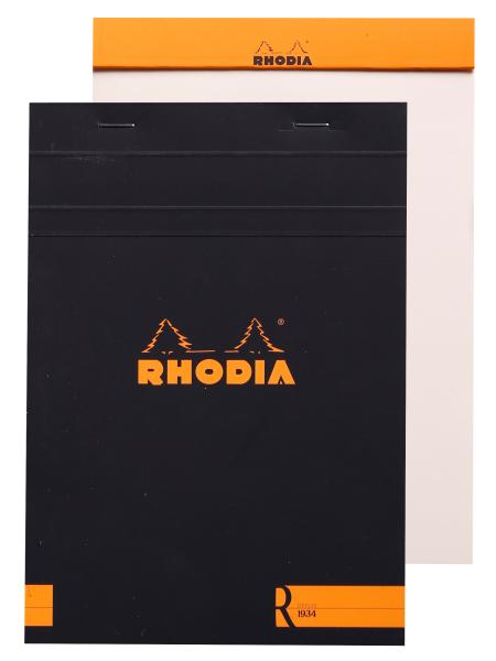 RHODIA Notizblock A5 162008C blanko schwarz