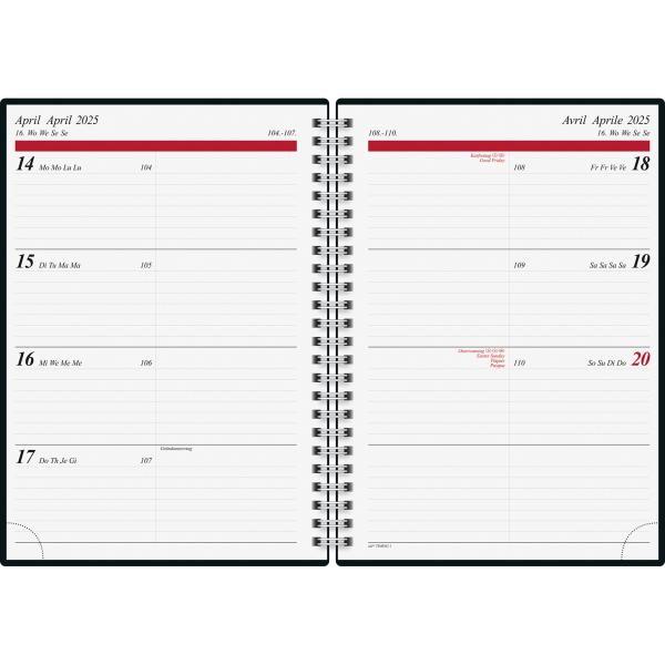 RIDOIDE Wochenagenda Timing 1 2025 021804015.25 1W/2S Confetti ML 14.8x21cm