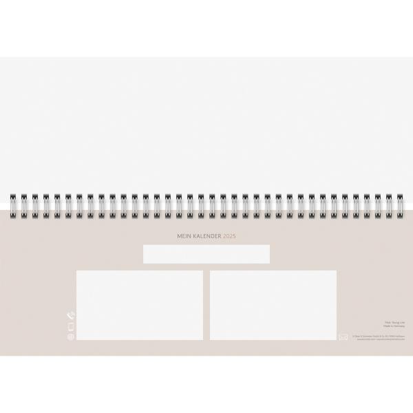 RIDOIDE Pultkalender Design Line 2025 036311035.25 1W/2S Cloudy DE 29.7x10.5cm