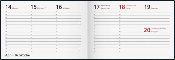 RIDOIDE Taschenagenda Septimus 2024 17515024.24 152x102mm,1W/2S, türkis