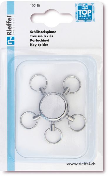 RIEFFEL Schlüsselanhänger Key Spider 105SB 5 Ringe