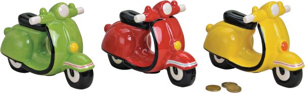 ROOST Sparkasse Motorroller 10016850 Keramik, ass. 20x6x8cm