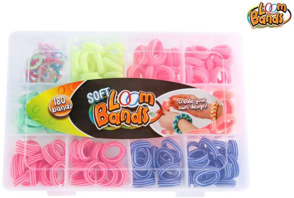 ROOST Soft Loom Bands 621564 180 Stoffbänder, 15 Clips